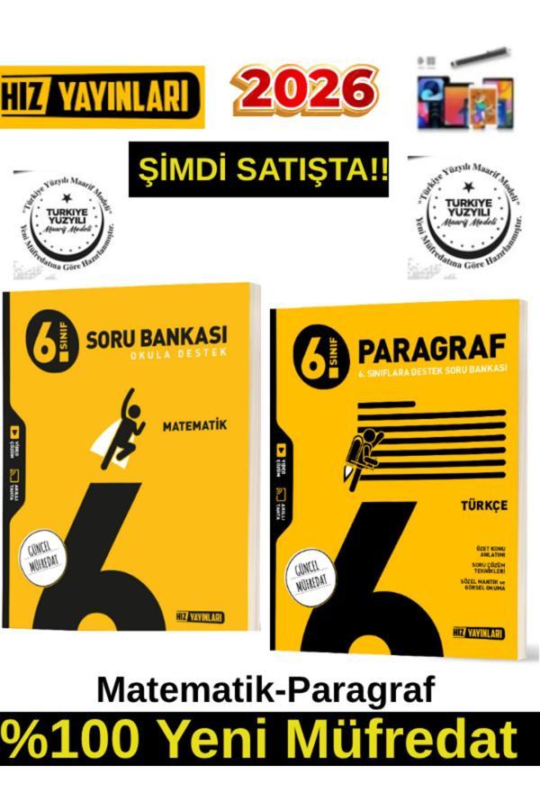 Hız 2026 6.Sınıf Matematik-Paragraf%100 Yeni Marif Müfredat Soru Bankası+Android Kalem - Hız Yayınları - Image 1