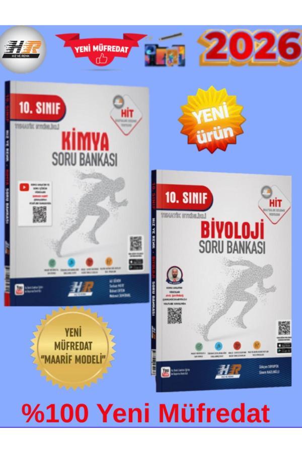 Hız Ve Renk Hit 10.Sınıf Kimya-Biyoloji %100 Yeni Maarif Müfredat Soru Bankası+Android Kalem - Hız ve Renk Yayınları - Image 1