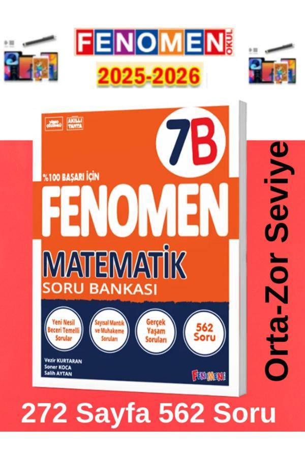 2025-2026 7.Sınıf Matematik Soru Banksı(A))Kolay-Orta Seviye(1192 Soru)+Kalem - Fenomen Yayıncılık - Image 1