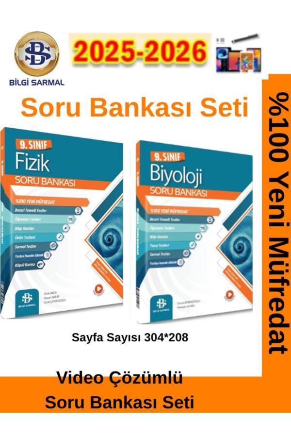 Bilgi Sarmal 2025-2026 Müfredat 9.Sınıf Fizik-Biyoloji %100 Yeni Müfredat Soru Bankası - Bilgi Sarmal Yayınları - Image 1