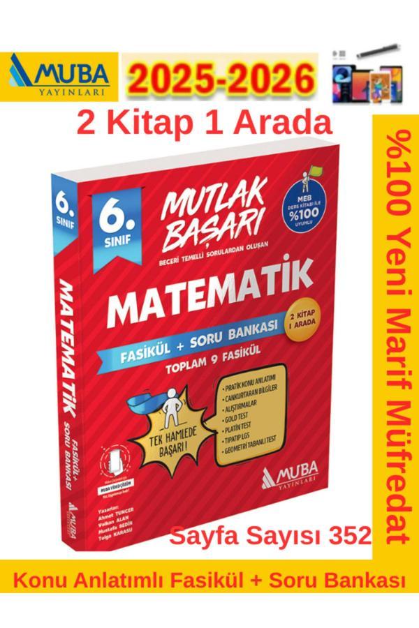 Muba Yayınları Mutlak Başarı 6.Sınıf Matematik Konu Anlatımlı Fasikül+Soru Bankası Seti+ Kalem - Muba Yayınları - Image 1