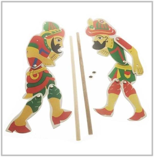 Bozkırlı Hacivat Karagöz Kukla Seti - 2 adet - Image 1