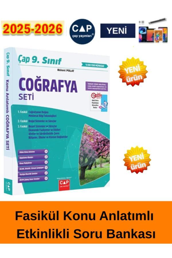 2025-2026 9.Sınıf Coğrafya %100 Yeni Müfredat Fasikül Konu Anlatımlı Etkinlikli Soru Bankası+Kalem - Çap Yayınları - Image 1