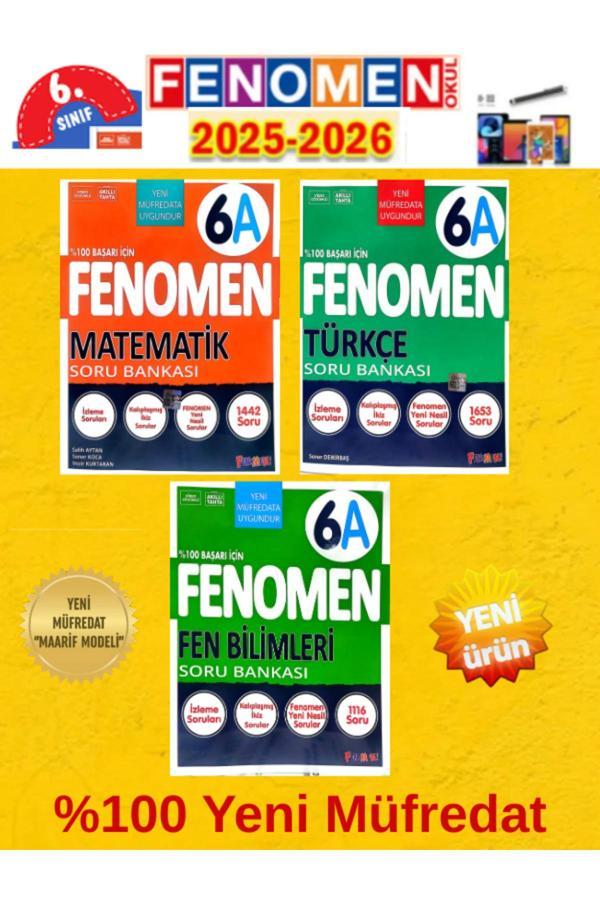 6.Sınıf Fenomen 3 Kitap Ma-Ta-Fa %100 Yeni Marif Müfredat Soru Bankası((Kolay-Orta 2026)+Kalem - Fenomen Yayıncılık - Image 1