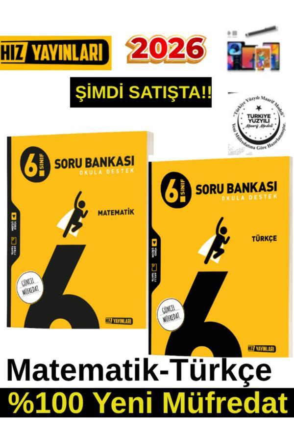 Hız 2026 6.Sınıf Matematik-Türkçe%100 Yeni Marif Müfredat Video Çöz. Soru Bankası+Android Kalem - Hız Yayınları - Image 1