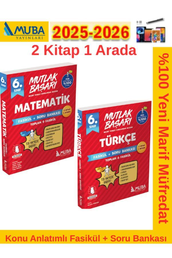 Muba Yayınları Mutlak Başarı 6.Sınıf Matematik-Türkçe Fasikül+Soru Bankası Seti+Android Kalem - Muba Yayınları - Image 1
