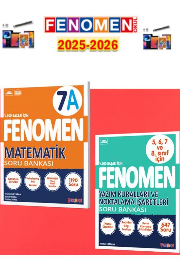 2025-2026 7.Sınıf Matematik(A)-Yazım Kuralları Noktalama İşaretleri Soru Bankası Seti+Kalem - Fenomen Yayıncılık - Image 1