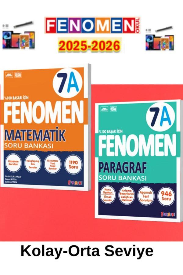 2025-2026 7.Sınıf Matematik-Paragraf (A) Soru Bankası Seti+Kalem - Fenomen Yayıncılık - Image 1