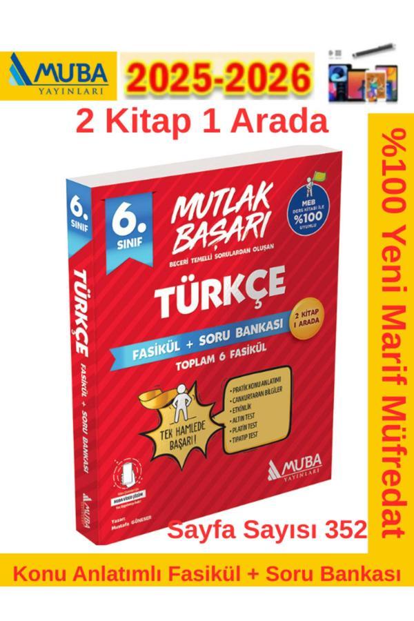 Muba Yayınları Mutlak Başarı 6.Sınıf Türkçe Konu Anlatımlı Fasikül+Soru Bankası Seti+Android Kalem - Muba Yayınları - Image 1