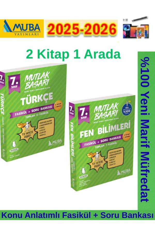 Muba Yayınları Mutlak Başarı 7.Sınıf Fen-Türkçe Fasikül+Soru Bankası Seti+Android Kalem - Muba Yayınları - Image 1