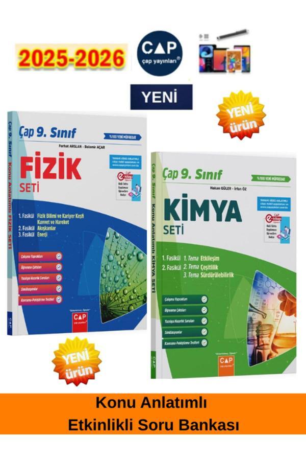 2025-2026 9.Sınıf Fizik-Kimya %100 Yeni Müfredat Konu Anlatımlı Fasikül(2Kitap)+Kalem - Çap Yayınları - Image 1