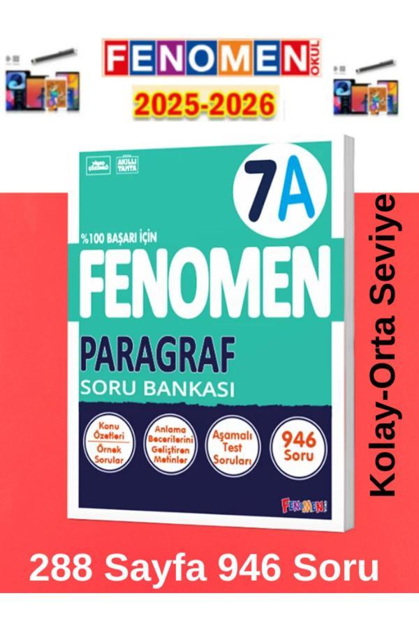 2025-2026 7.Sınıf Paragraf Soru Bankası(A))Kolay-Orta Seviye(946 Soru)+Android Kalem - Fenomen Yayıncılık - Image 1
