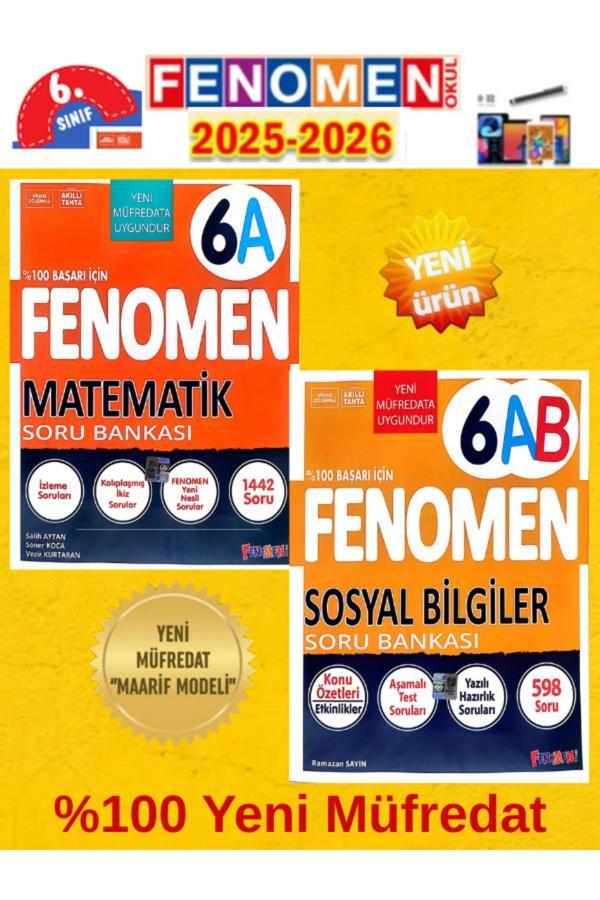 6.Sınıf Fenomen Matematik A-Sosyalab Yeni Müfredata Uygun Video Çözümlü Soru Bankası+Android Kalem - Fenomen Yayıncılık - Image 1