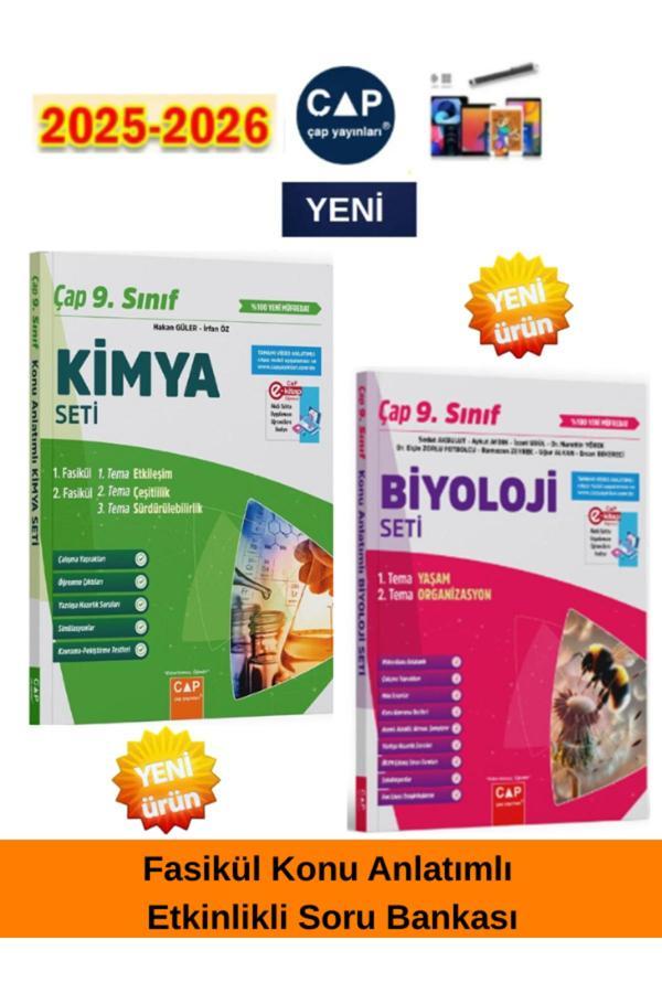 2025-2026 9.Sınıf Kimya-Biyoloji %100 Yeni Müfredat Konu Anlatımlı Fasikül(2Kitap)+Kalem - Çap Yayınları - Image 1