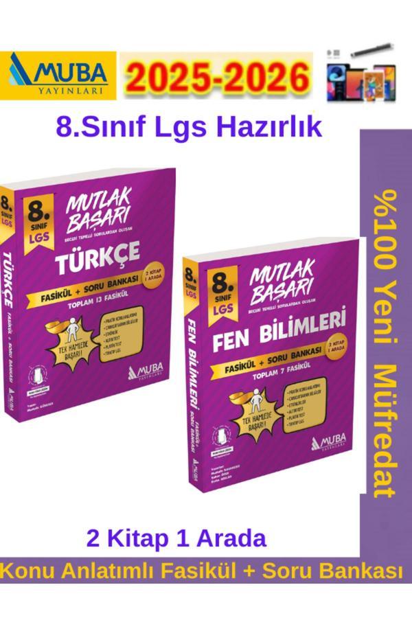 Muba Yayınları Mutlak Başarı 8.Sınıf Fen-Türkçe Fasikül+Soru Bankası Seti+Android Kalem - Muba Yayınları - Image 1