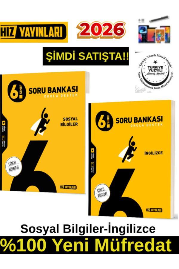 Hız 2026 6.Sınıf Sosyal-İngilizce %100 Yeni Marif Müfredat Soru Bankası+Android Kalem - Hız Yayınları - Image 1