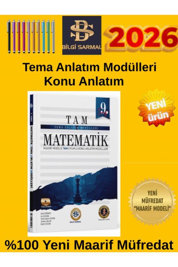 2026 Bilgi Sarmal 9.Sınıf %100 Yeni Müfredat Matematik Tema Konu Anlatım Modülleri(Tam)+Kalem - Bilgi Sarmal Yayınları - Image 1
