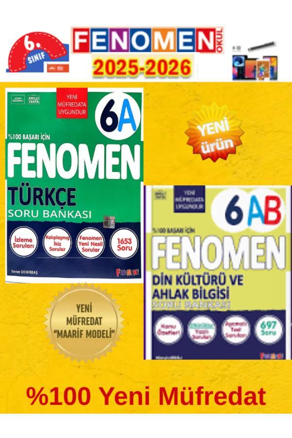 6.Sınıf Fenomen Türkçe A-Din Kültürü Ab Yeni Müfredata Uygun Video Çözümlü Soru Bankası Kalem - Fenomen Yayıncılık - Image 1