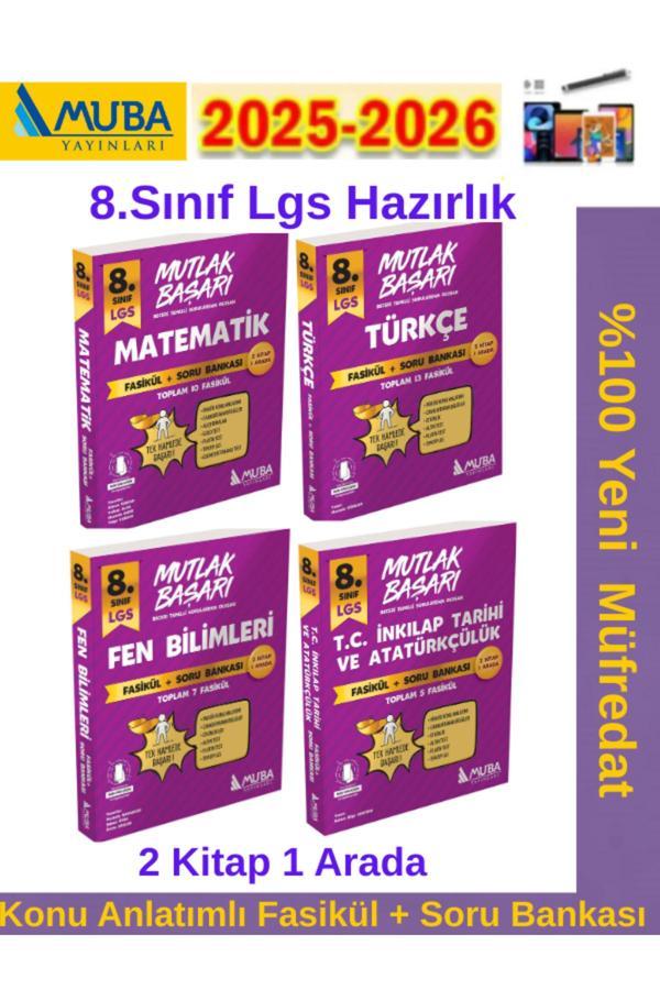 Muba Yayınları Mutlak Başarı 8.Sınıf Mat-Fen-Türkçe-İnk.Tarihi Fasikül+Soru Bankası Seti+Kalem - Muba Yayınları - Image 1