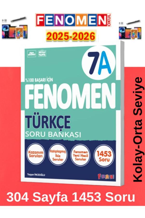 2025-2026 7.Sınıf Türkçe Soru Bankası (A)Kolay-Orta Seviye(1453 Soru)+Android Kalem - Fenomen Yayıncılık - Image 1