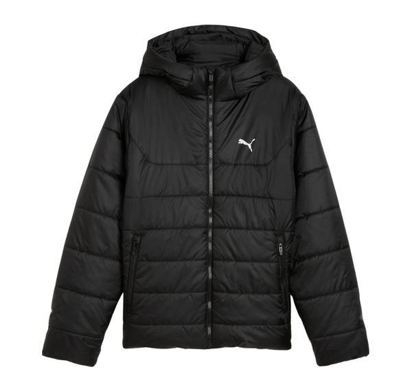 685226-01 Puma Ess Hooded Padded Jacket &Ccedil;ocuk Mont Siyah - Image 1