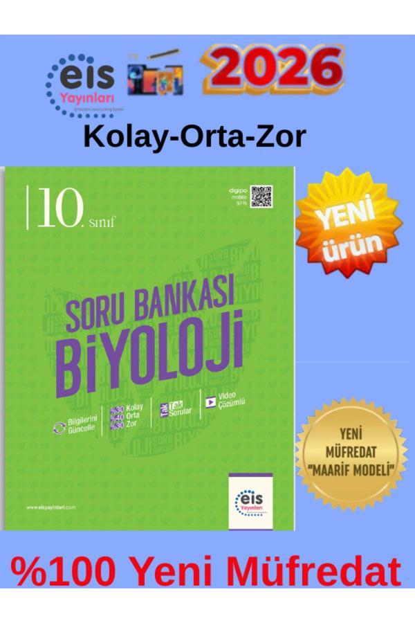 Eis Yayınları 2026 10.Sınıf Biyoloji %100 Yeni Müfredat Video Çözümlü Soru Bankası+Android Kalem - Eis Yayınları - Image 1