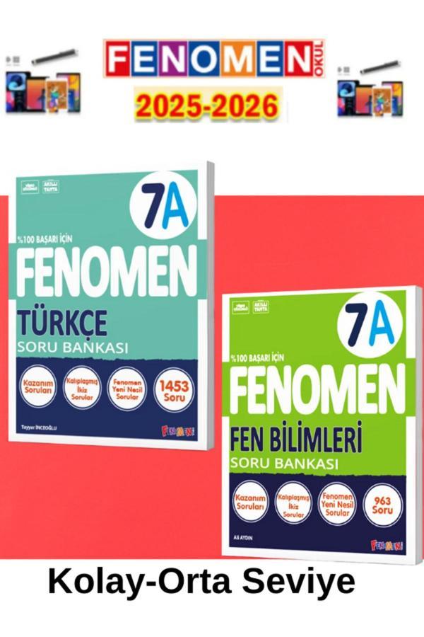 2025-2026 7.Sınıf Türkçe-Fen(A)Soru Bankası Seti+Kalem - Fenomen Yayıncılık - Image 1