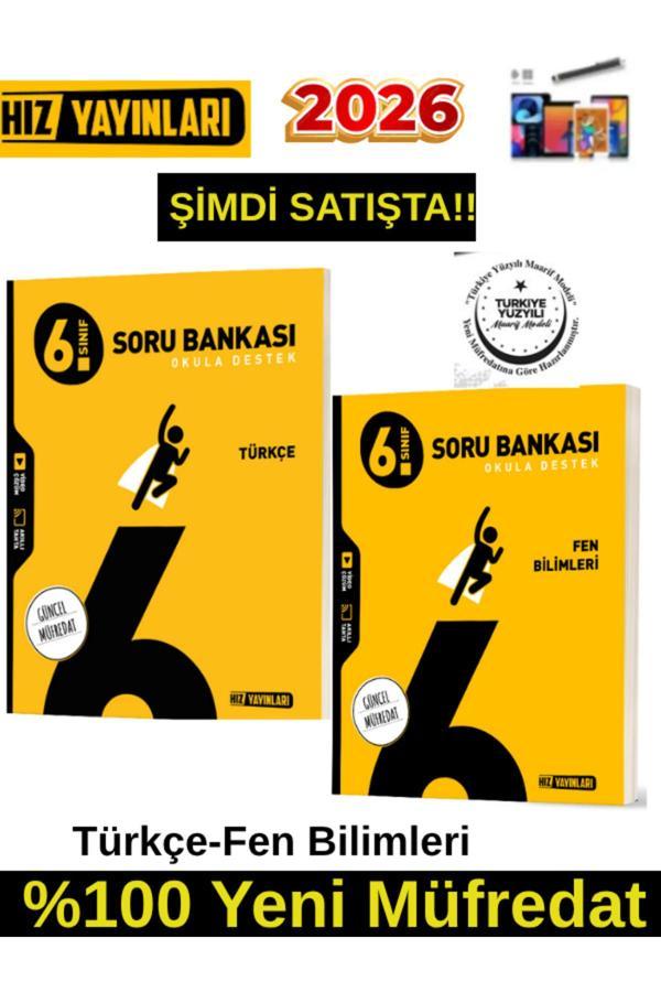 Hız 2026 6.Sınıf Türkçe-Fen Bilimleri %100 Yeni Marif Müfredat Soru Bankası+Android Kalem - Hız Yayınları - Image 1