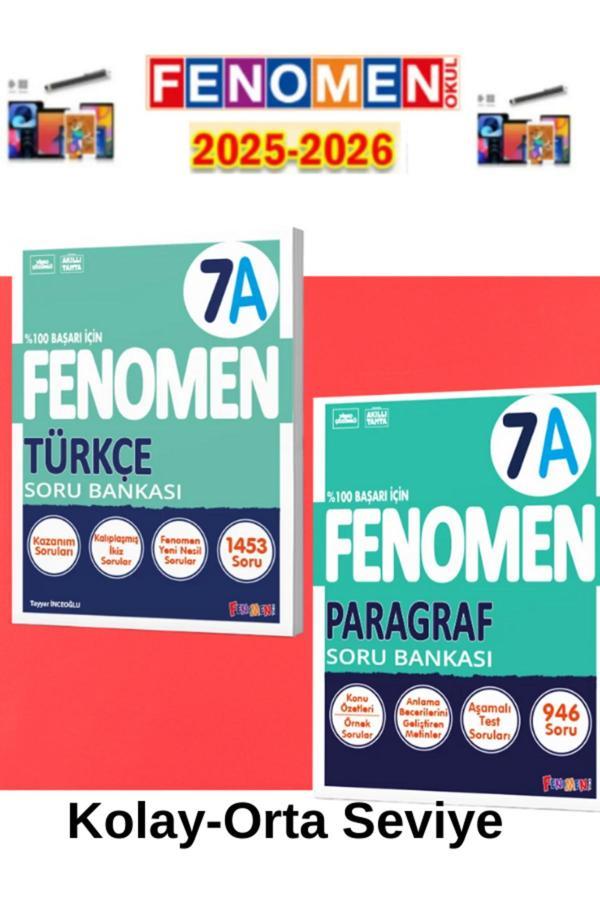 2025-2026 7.Sınıf Türkçe-Paragraf(A)Soru Bankası Seti+Kalem - Fenomen Yayıncılık - Image 1