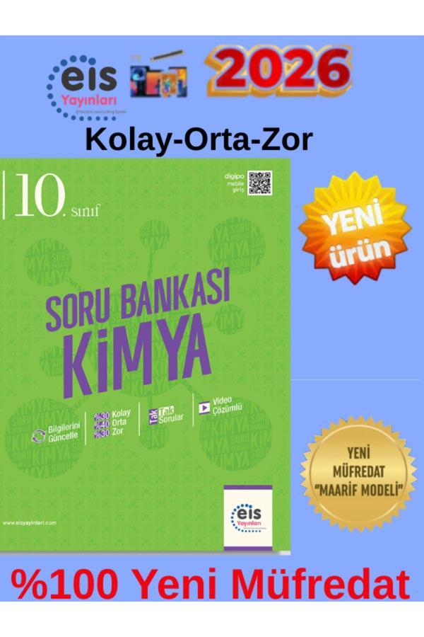 Eis Yayınları 2026 10.Sınıf Kimya %100 Yeni Müfredat Video Çözümlü Soru Bankası+Android Kalem - Eis Yayınları - Image 1