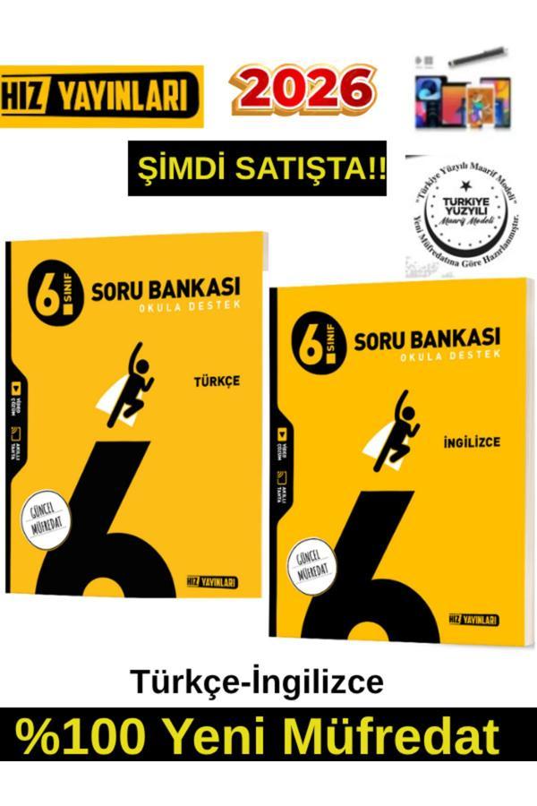 Hız 2026 6.Sınıf Türkçe-İngilizce %100 Yeni Marif Müfredat Soru Bankası+Android Kalem - Hız Yayınları - Image 1