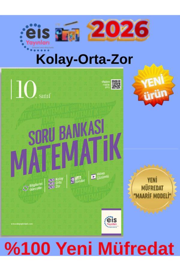 Eis Yayınları 2026 10.Sınıf Matematik %100 Yeni Müfredat Video Çözümlü Soru Bankası+Android Kalem - Eis Yayınları - Image 1