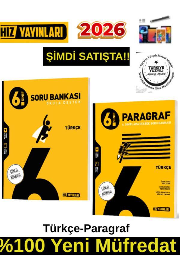 Hız 2026 6.Sınıf Türkçe-Paragraf %100 Yeni Marif Müfredat Soru Bankası+Android Kalem - Hız Yayınları - Image 1