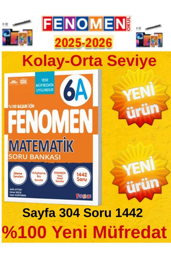 6.Sınıf Matematik Fenomen A Soru Bankası %100 Yeni Müfredat+Android Kalem(1442 Soru) - Fenomen Yayıncılık - Image 1