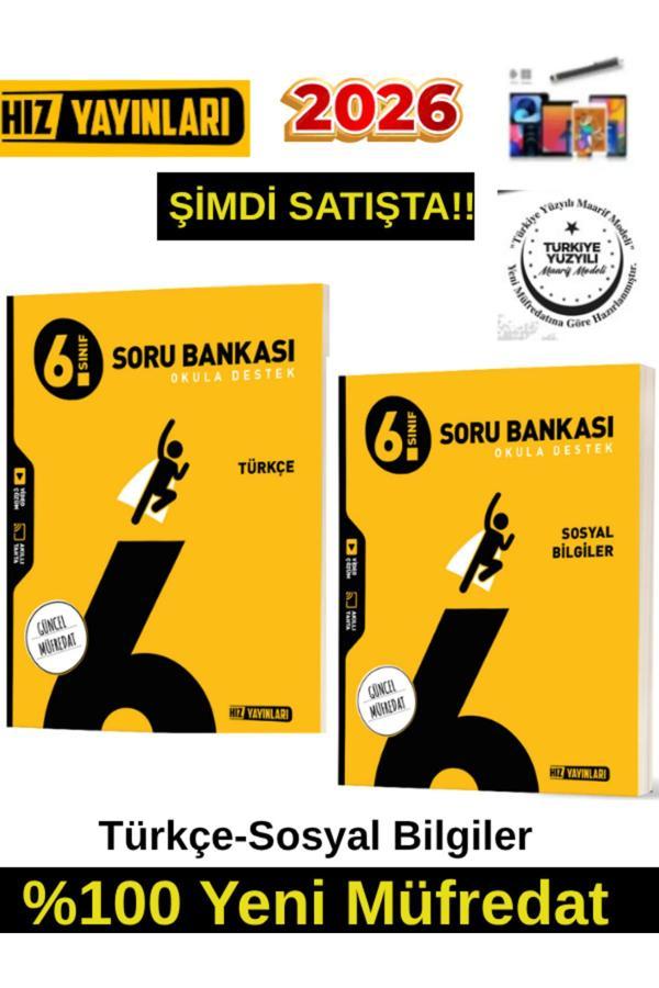 Hız 2026 6.Sınıf Türkçe-Sosyal %100 Yeni Marif Müfredat Soru Bankası+Android Kalem - Hız Yayınları - Image 1