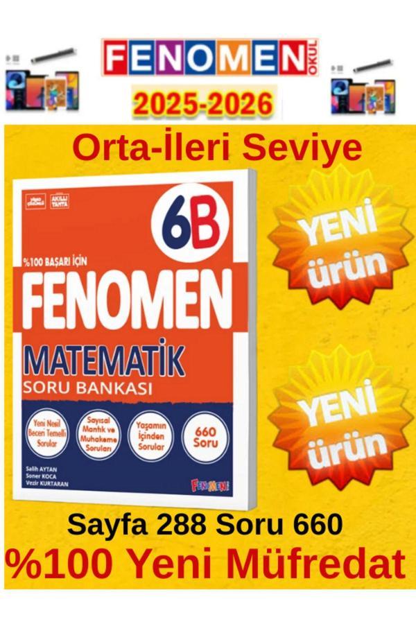 6.Sınıf Matematik Fenomen B Soru Bankası %100 Yeni Müfredat+Android Kalem(660 Soru) - Fenomen Yayıncılık - Image 1