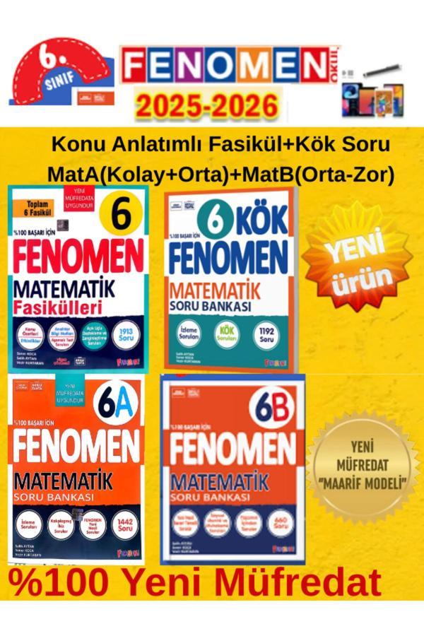 6.Sınıf Matematik Muhteşem 4 Lü Set%100 Yeni Maarif Müfredat+Android Kalem - Fenomen Yayıncılık - Image 1