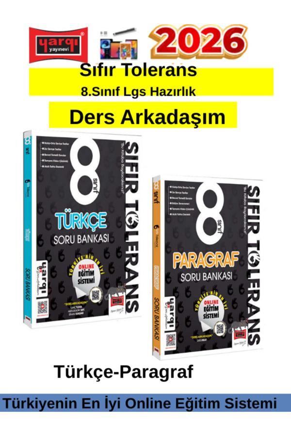 Yargı 2026 Sıfır Tölerans 8.Sınıf Lgs Türkçe-Paragraf Video Çözümlü Soru Bankası Seti+Kalem - Yargı Yayınları - Image 1