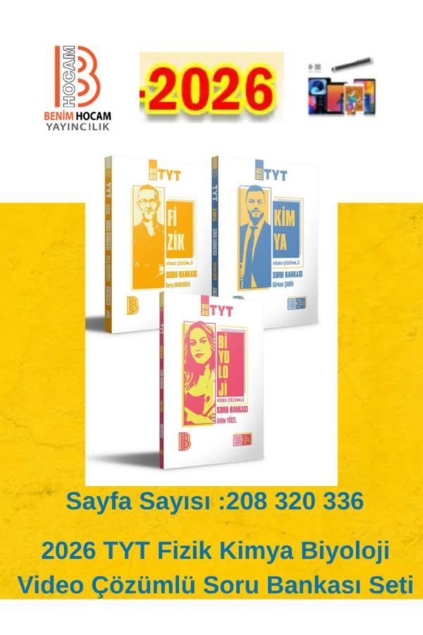 Benim Hocam 2026 Tyt Fizik Kimya Biyoloji Video Çözümlü Soru Bankası Seti+Android Kalem(Yeni Ürün) - Benim Hocam Yayınları - Image 1
