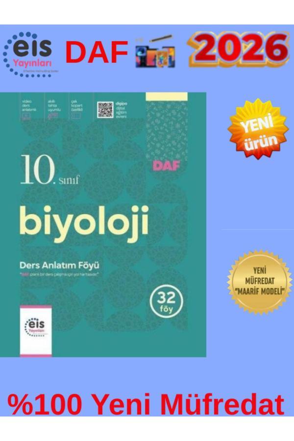 Eis Yayınları 2026 Daf 10.Sınıf Biyoloji Ders Anlatım Föyü(Konu Anlatım)+Android Kalem - Eis Yayınları - Image 1