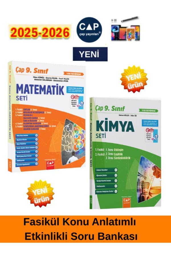 2025-2026 9.Sınıf Matematik-Kimya %100 Yeni Müfredat Konu Anlatımlı Fasikül(2Kitap)+Kalem - Çap Yayınları - Image 1