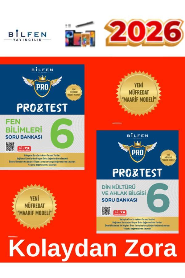 2026 6.Sınıf Protest Fen-Din Kültürü %100 Yeni Maarif Müfredat Soru Bankası+Tablet Kalem - Bilfen Yayınları - Image 1