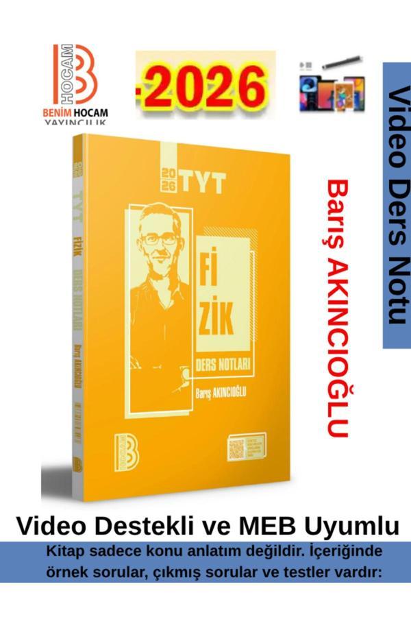 Benim Hocam Yayınları 2026 Tyt Fizik Video Ders Notu(Barış Akıncıoğlu)+Android Kalem - Benim Hocam Yayınları - Image 1