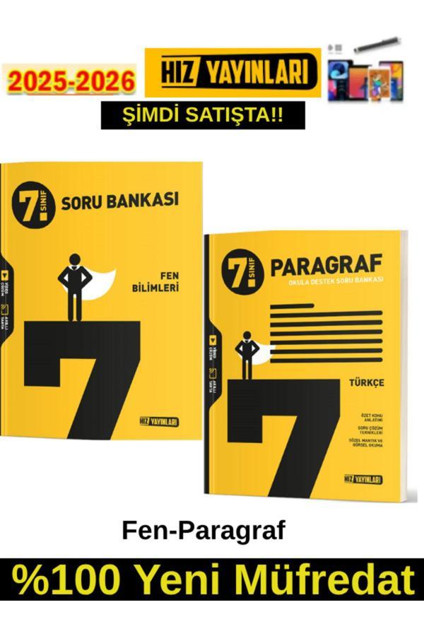 Hız 2026 7.Sınıf Fen-Paragraf %100 Yeni Marif Müfredat Soru Bankası+Android Kalem - Hız Yayınları - Image 1