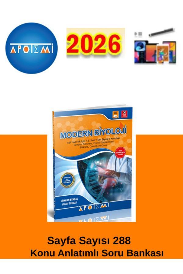 25-26 Apotemi Modern Biyoloji Konu Özetli Soru Bankası+Android Kalem - Apotemi Yayınları - Image 1