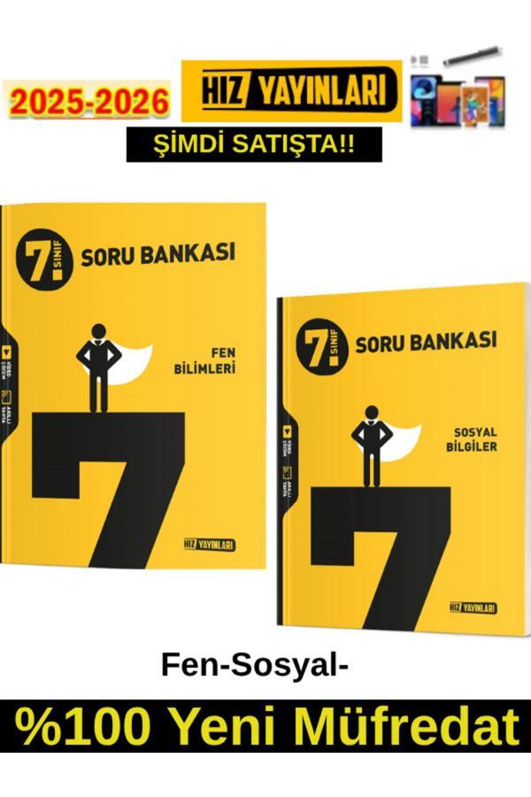 Hız 2026 7.Sınıf Fen-Sosyal Bilgiler %100 Yeni Marif Müfredat Soru Bankası+Android Kalem - Hız Yayınları - Image 1
