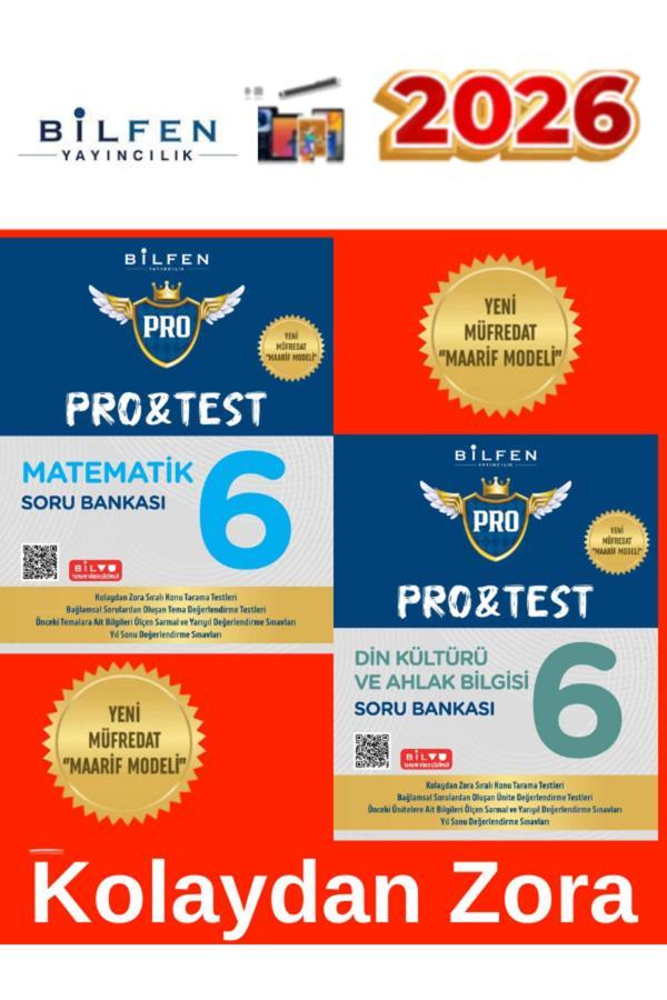 2026 6.Sınıf Protest Matematik-Din Kültürü %100 Yeni Maarif Müfredat Soru Bankası+Tablet Kalem - Bilfen Yayınları - Image 1