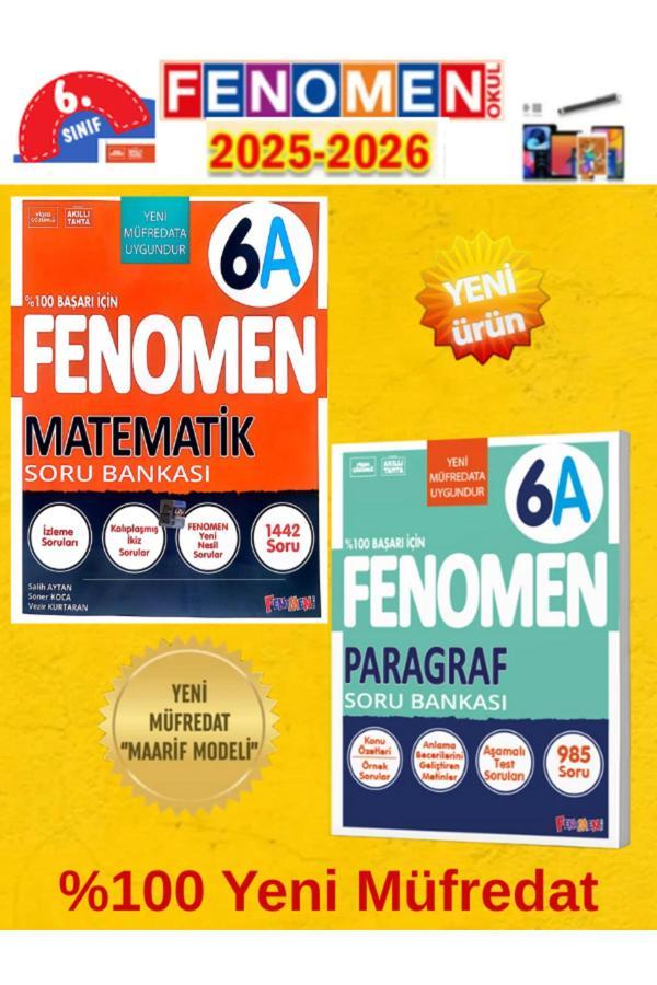6.Sınıf Matematik-Paragraf Fenomen A Yeni Müfredata Uygun Video Çözümlü Soru Bankası+Android Kalem - Fenomen Yayıncılık - Image 1