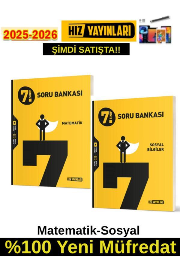 Hız 2026 7.Sınıf Matematik-Sosyal%100 Yeni Marif Müfredat Video Çöz. Soru Bankası+Android Kalem - Hız Yayınları - Image 1
