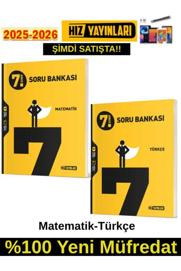 Hız 2026 7.Sınıf Matematik-Türkçe%100 Yeni Marif Müfredat Video Çöz. Soru Bankası+Android Kalem - Hız Yayınları - Image 1
